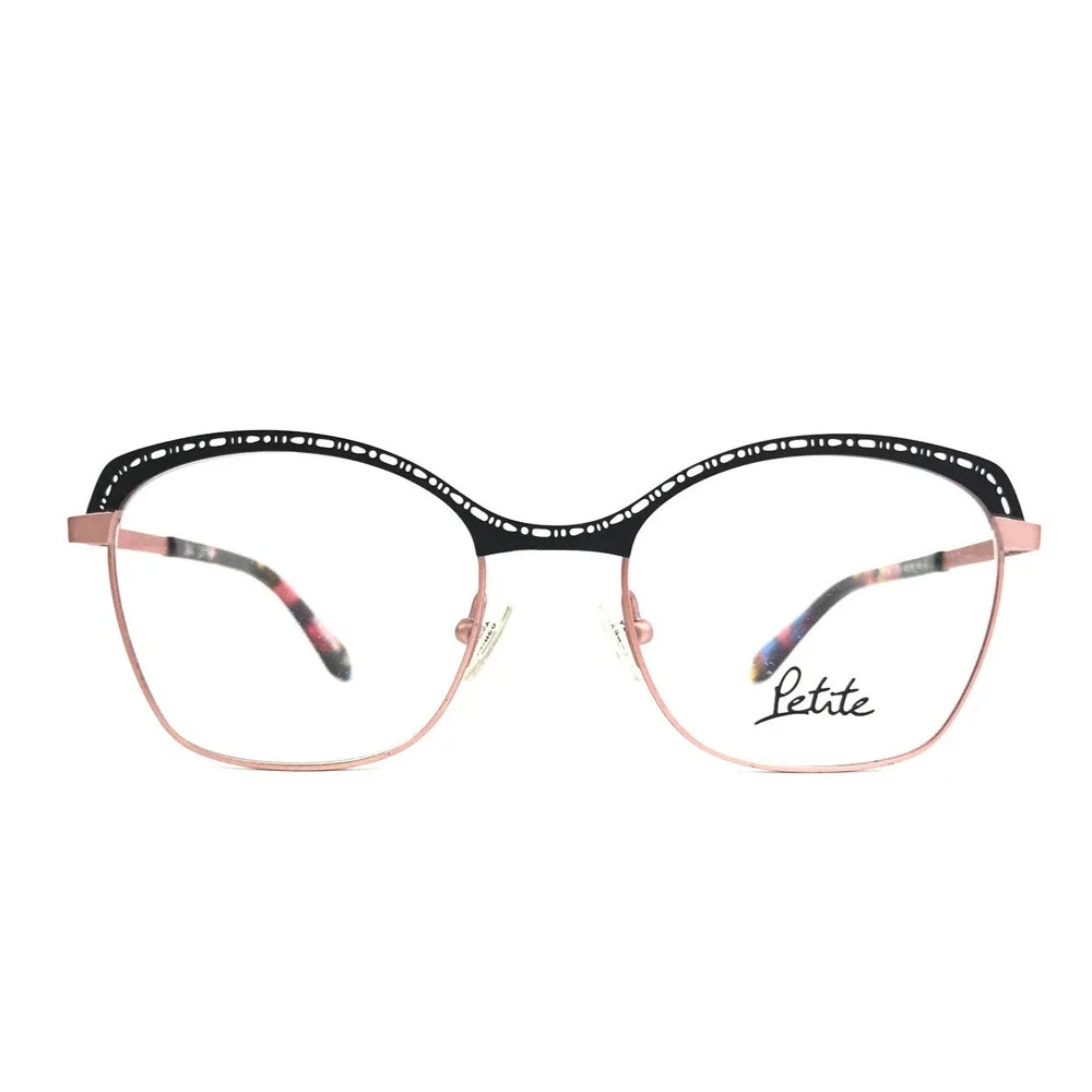 J.F. Rey Petite Eyeglasses Frame PM058 0150 Black Pink Square Full Rim 48-18-140
